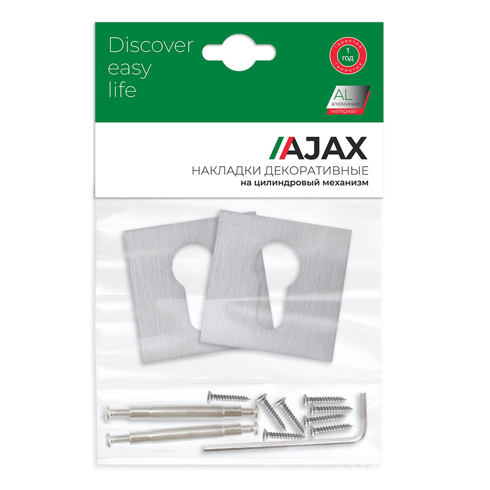 Накладка Ajax (Аякс) под цилиндр ET.K.JS51 (ET JS) SSC-16 сатинированный хром Накладка Ajax (Аякс) под цилиндр ET.K.JS51 (ET JS) SSC-16 сатинированный хром