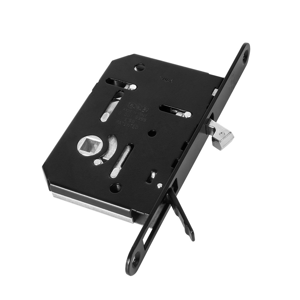 B08981.50.93 AGB (АГБ) Защелка врезная WC для раздвижных дверей (черный) SCIVOLA TRE 