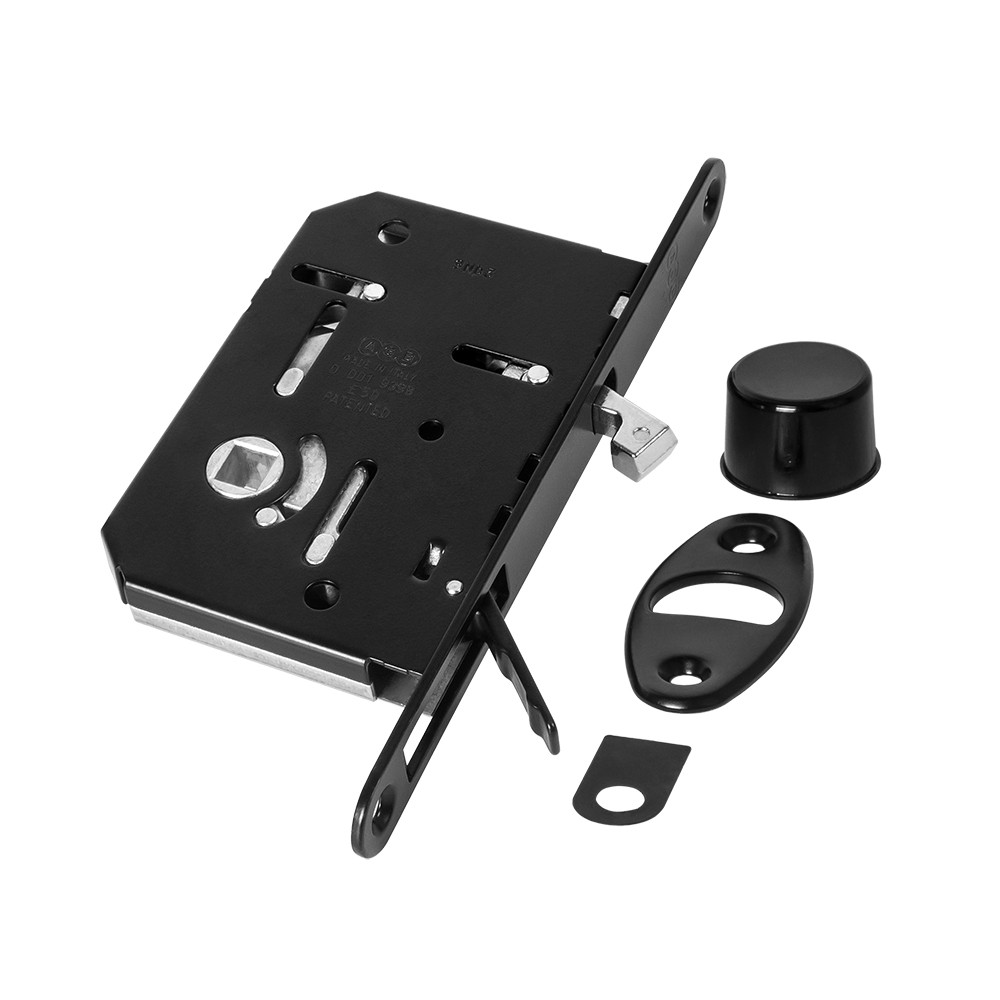 B08981.50.93 AGB (АГБ) Защелка врезная WC для раздвижных дверей (черный) SCIVOLA TRE 