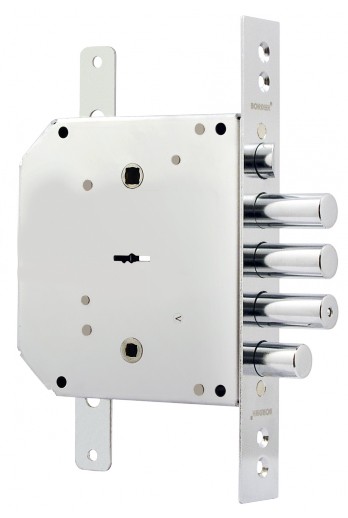 Замок Border (Бордер) врезной сувальдный с задвижкой и защёлкой ЗВ9-6 ЛКТЗ с тягами (лев.), 5 кл. /77405/ 