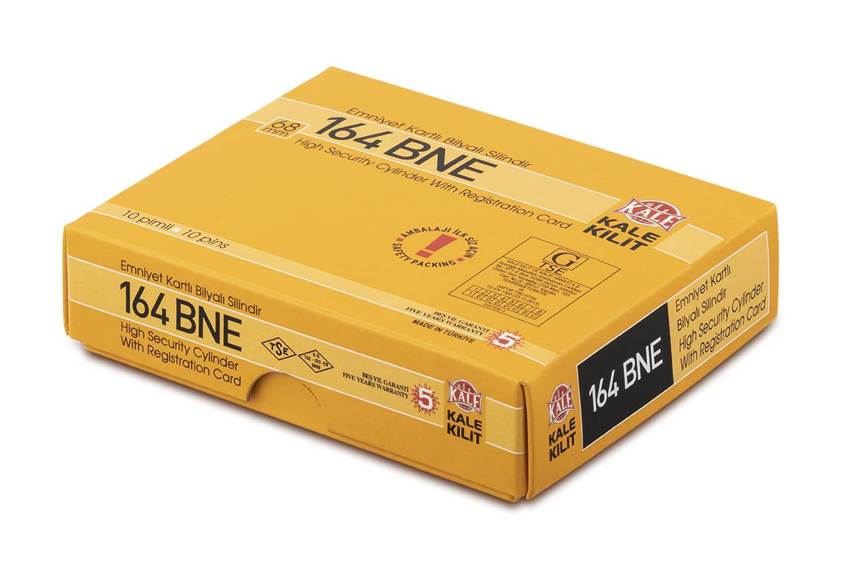 Цилиндровый Kale kilit (Кале килит) механизм 164 BN/68 (26+10+32) mm латунь 5 кл. 