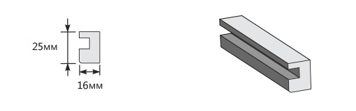 Опорный элемент МДФ 2070*25*16