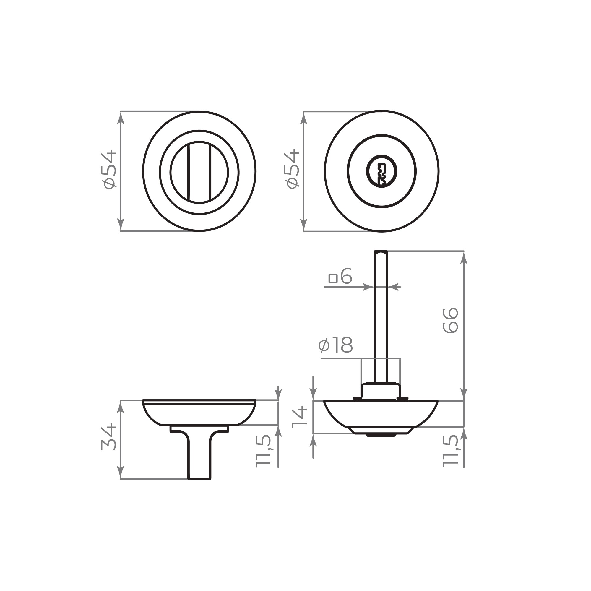 Ручка поворотная Ajax (Аякс) с фиксацией ключом BK6.FIX.JR SN-3 мат.никель Ручка поворотная Ajax (Аякс) с фиксацией ключом BK6.FIX.JR SN-3 мат.никель