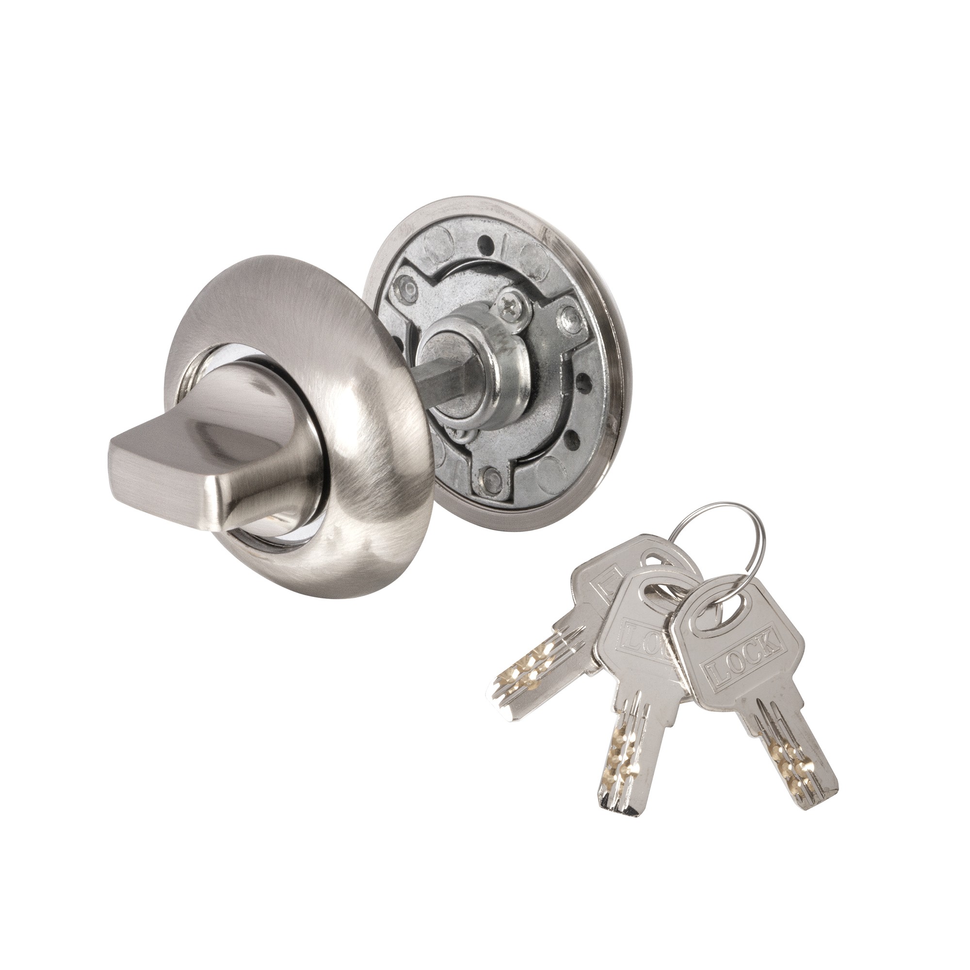 Ручка поворотная Ajax (Аякс) с фиксацией ключом BK6.FIX.JR SN-3 мат.никель Ручка поворотная Ajax (Аякс) с фиксацией ключом BK6.FIX.JR SN-3 мат.никель