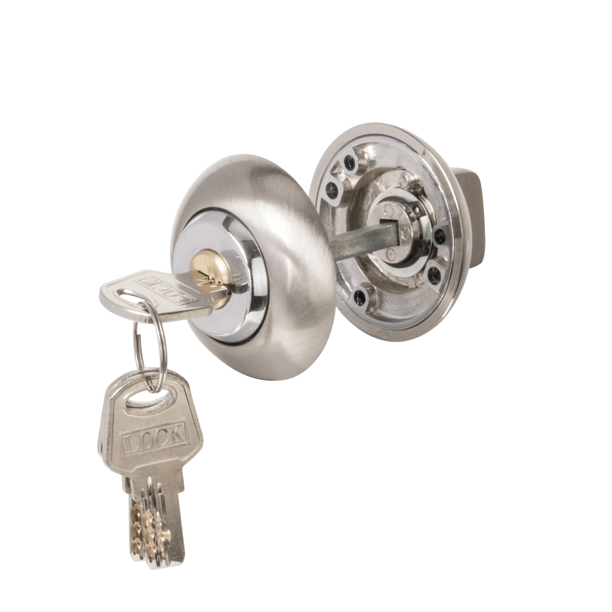 Ручка поворотная Ajax (Аякс) с фиксацией ключом BK6.FIX.JR SN-3 мат.никель 