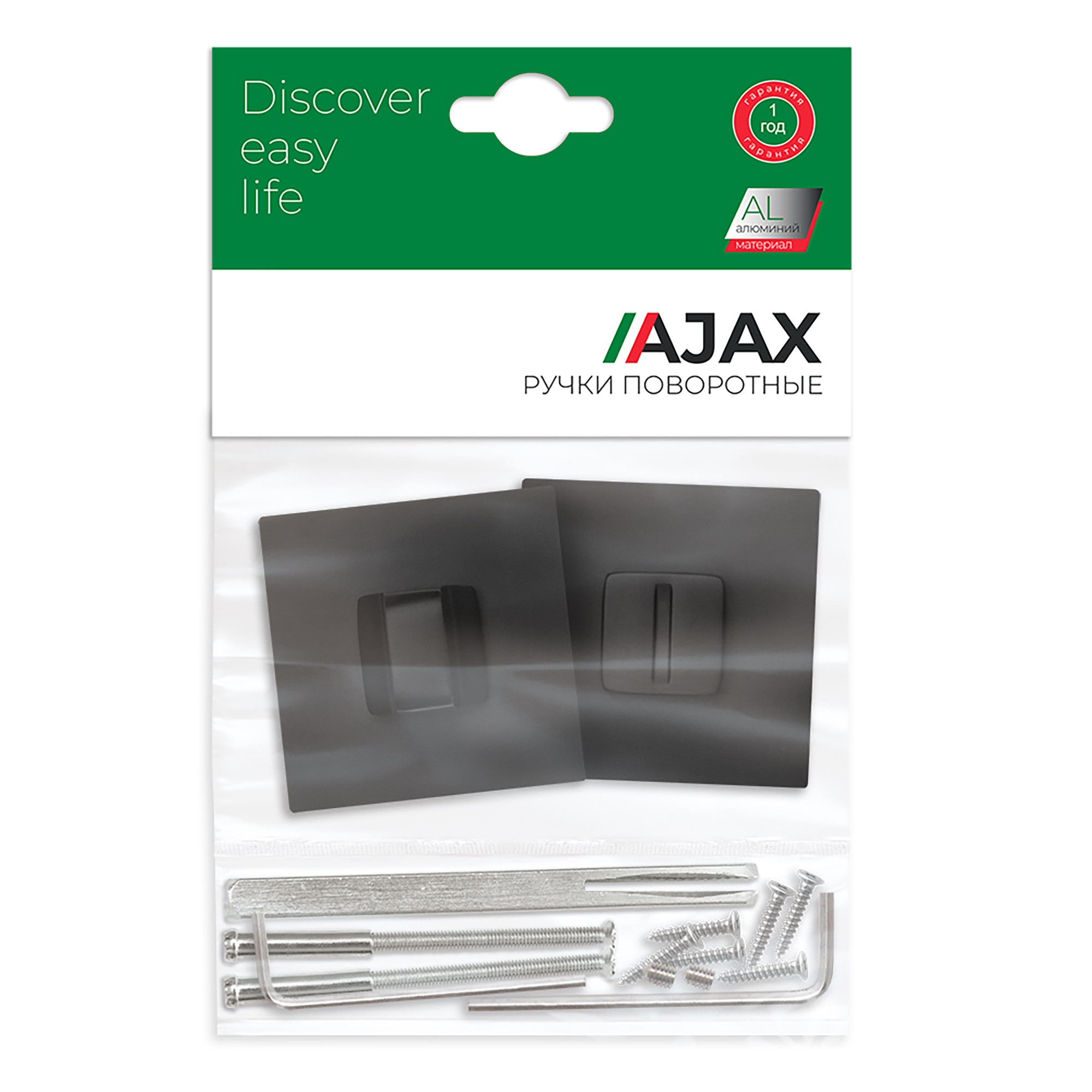 Ручка Ajax (Аякс) поворотная BK6.K.JS51 (BK6 JS) BL-24 черный 