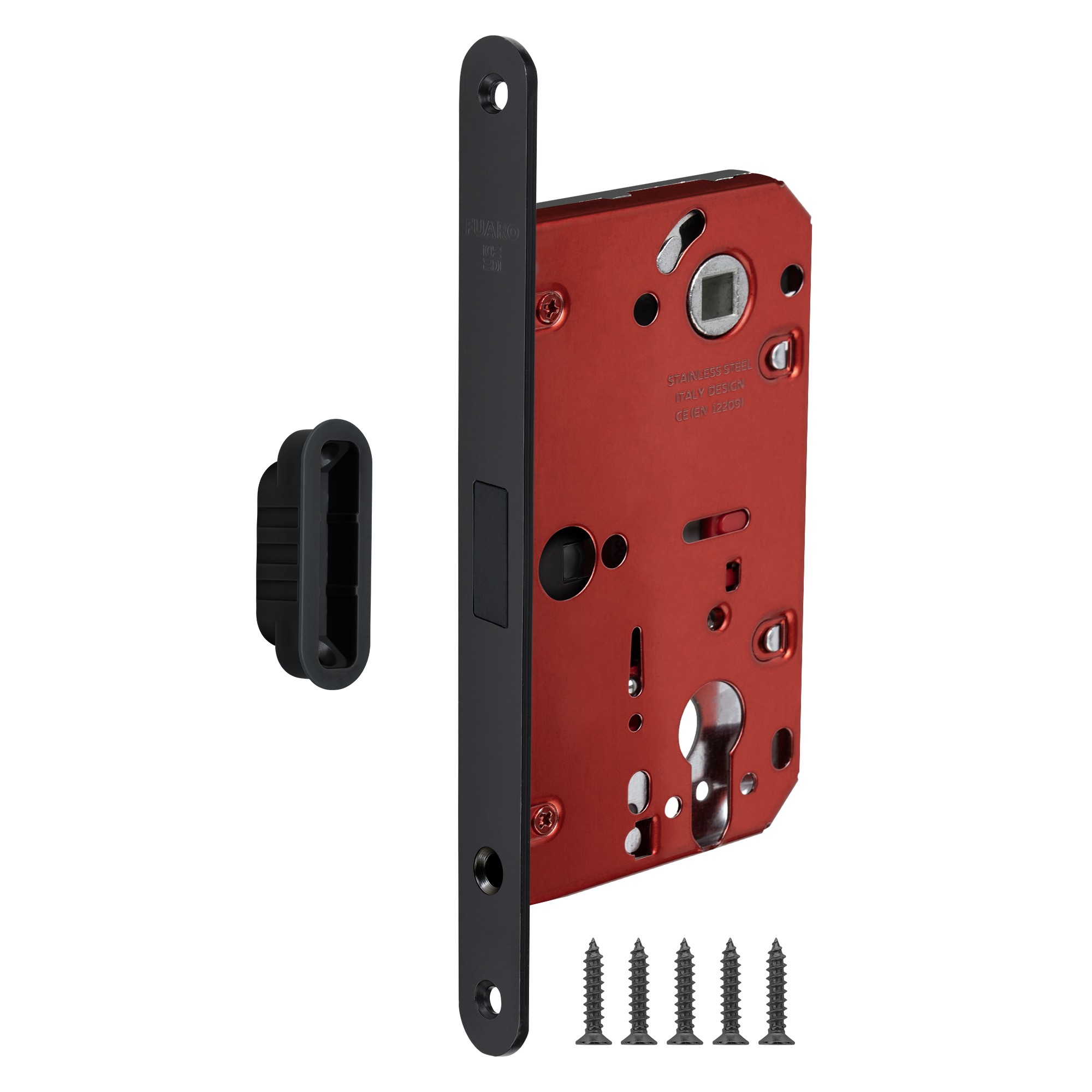 Корпус Fuaro (Фуаро) врезного замка MAGNM85C-50/BL INOX BL-24 черный (блистер) 