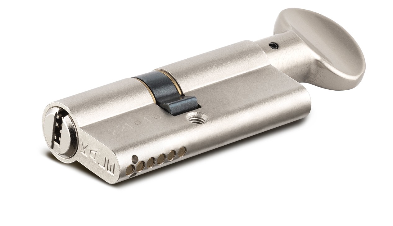 Цилиндровый механизм Kale kilit (Кале килит) с вертушкой 164 SM/68 (26+10+32) mm никель 5 кл. 