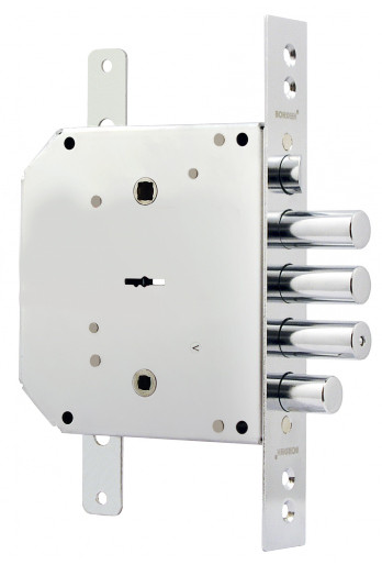 Замок Border (Бордер) врезной сувальдный с задвижкой и защёлкой ЗВ9-6 ПКТЗ с тягами (прав.), 5 кл. /77404/ Замок Border (Бордер) врезной сувальдный с задвижкой и защёлкой ЗВ9-6 ПКТЗ с тягами (прав.), 5 кл. /77404/