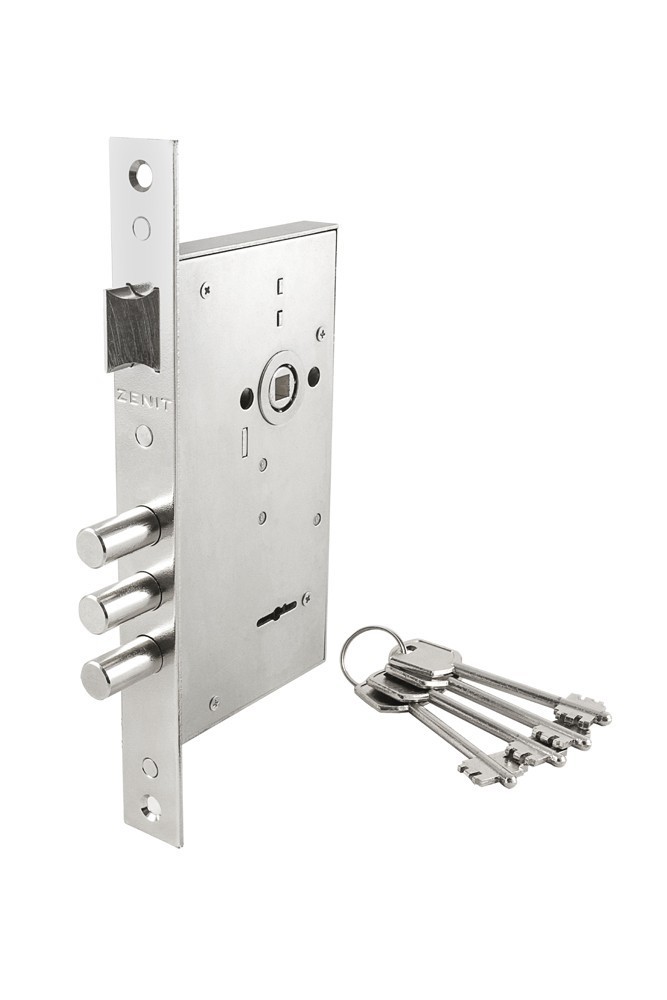 Замок Zenit (Зенит) врезной сувальдный с защёлкой ЗВ9-6, 4 кл. проверить кол-во ключей Замок Zenit (Зенит) врезной сувальдный с защёлкой ЗВ9-6, 4 кл. проверить кол-во ключей