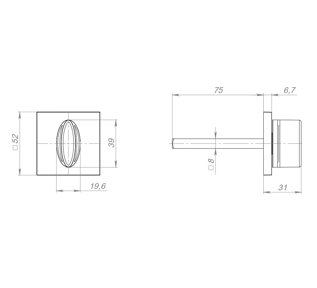 Ручка Fuaro (Фуаро) поворотная BKW8x75.K.TRG52 BL-24 черный ПЛАСТИК Ручка Fuaro (Фуаро) поворотная BKW8x75.K.TRG52 BL-24 черный ПЛАСТИК