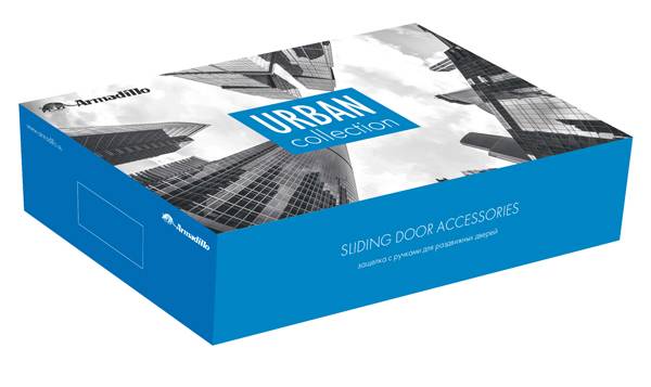 Ручка Armadillo (Армадилло) для раздвижных дверей SH.URB153.010 (SH010 URB) BPVD-77 вороненый никель 