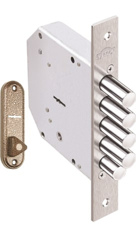 Замок Elbor (Эльбор) врезной сувальдный с задвижкой Гранит 1.06.21.КМА, 5 кл. /00438/ 