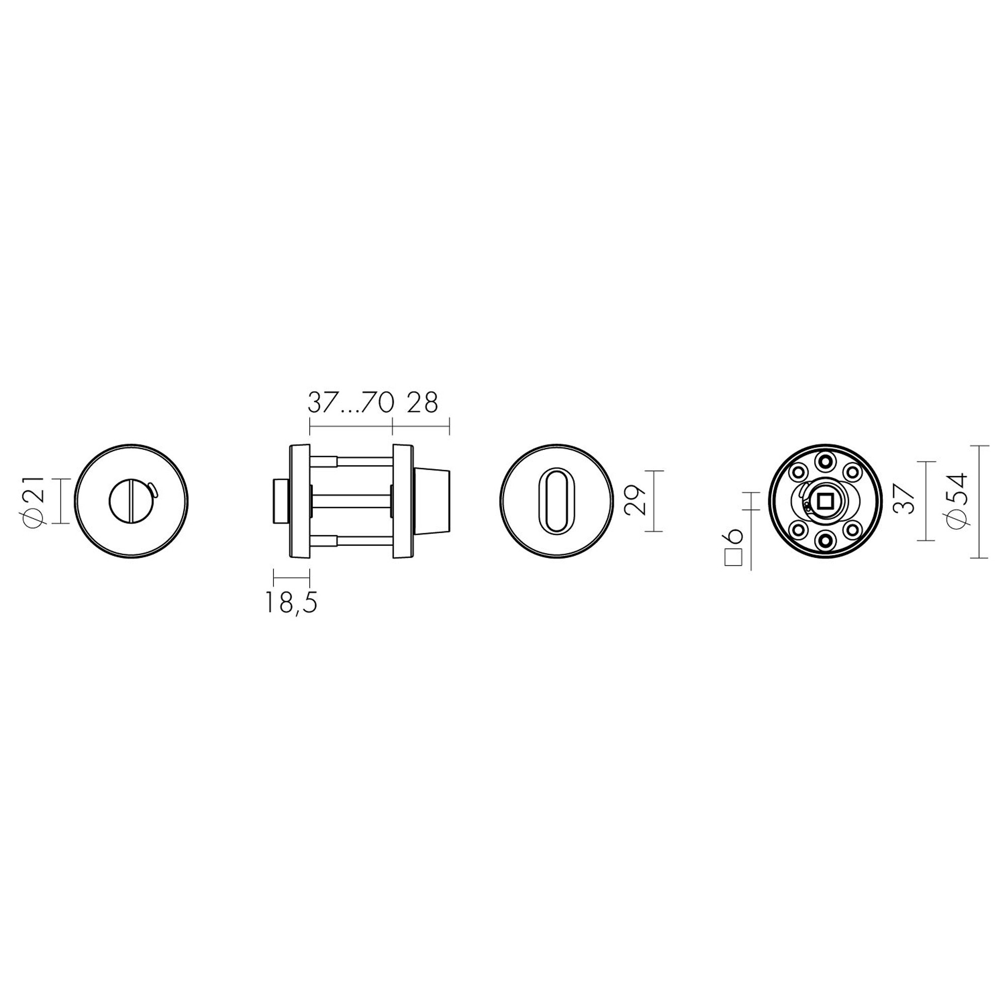 Ручка Fuaro (Фуаро) поворотная BK6.R.DSS201-02 (DSS-02-BK6) INOX 201 