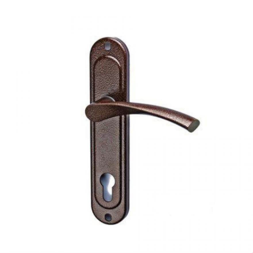 Ручки Elbor (Эльбор) фалевые 4.325.КАПЛЯ.МА, под цил. механизм, медный антик, 85 мм (для 1.03.25, 1.01.27) 