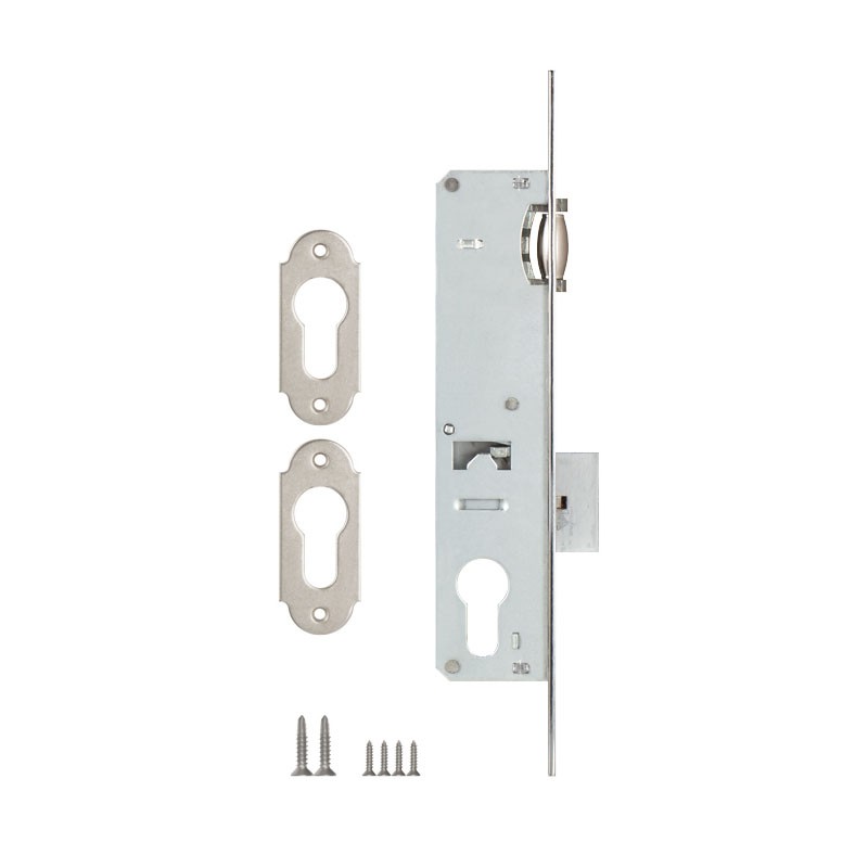 Корпус Kale kilit (Кале килит) узкопрофильного замка с роликовой защёлкой 155/P (25 mm) w/b (хром) (без отв. планки) Корпус Kale kilit (Кале килит) узкопрофильного замка с роликовой защёлкой 155/P (25 mm) w/b (хром) (без отв. планки)