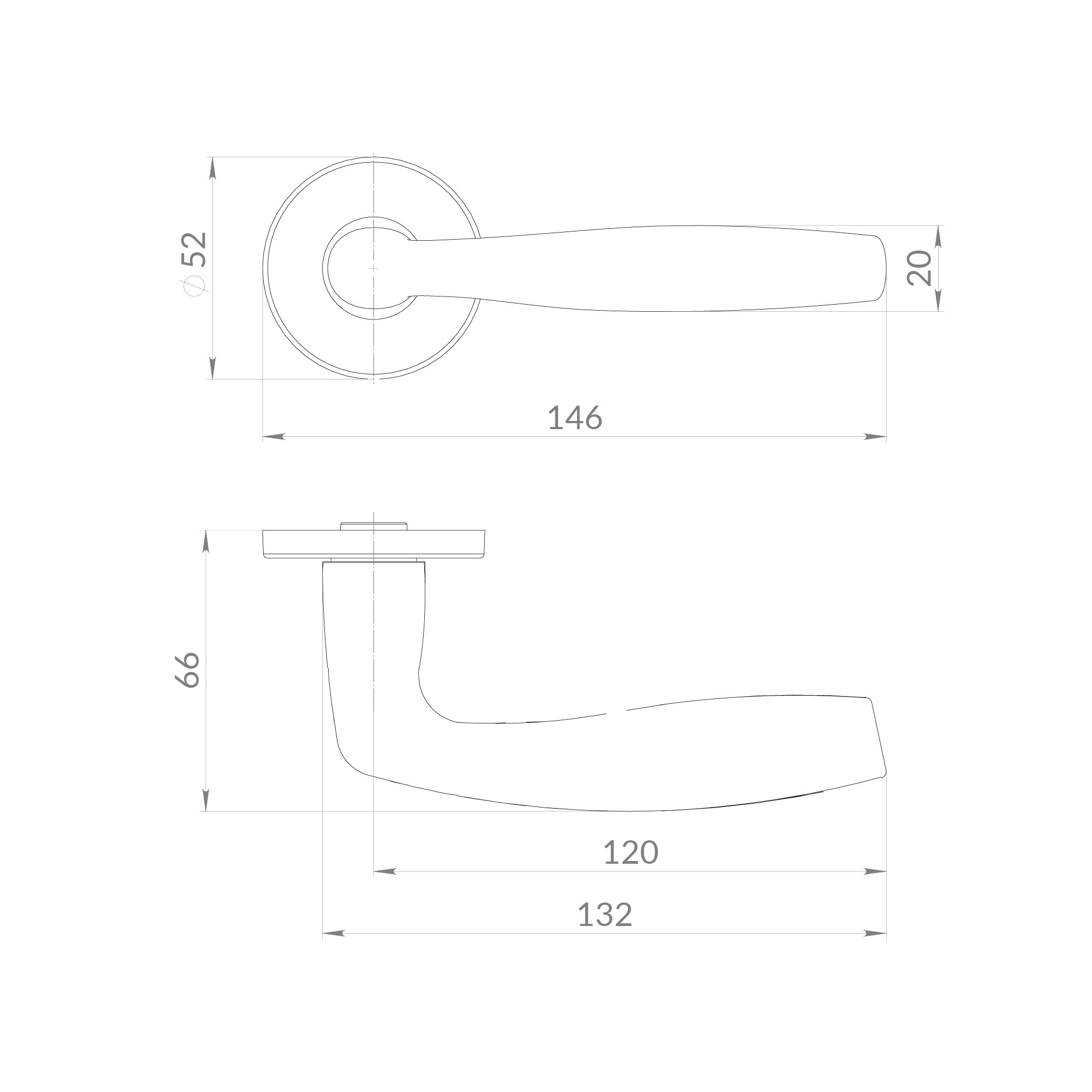 Ручка Punto (Пунто) раздельная R.EST.R52.ROUND SSC-16 сатинированный хром Ручка Punto (Пунто) раздельная R.EST.R52.ROUND SSC-16 сатинированный хром