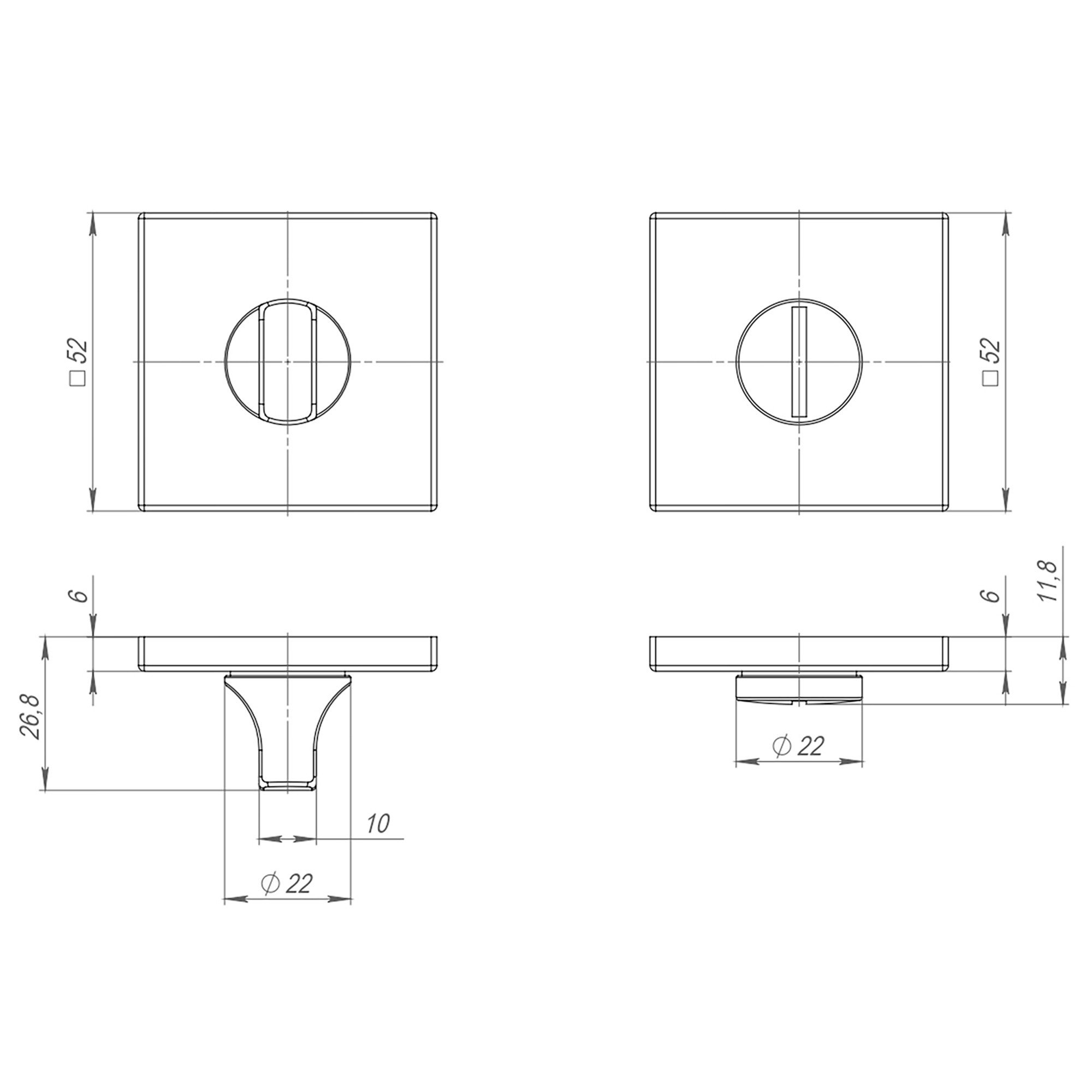 Ручка Punto (Пунто) поворотная BK6.K.ARC.Q52 (BK6 ARC) BL-24 черный Ручка Punto (Пунто) поворотная BK6.K.ARC.Q52 (BK6 ARC) BL-24 черный