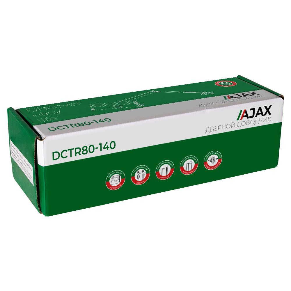 Доводчик Ajax (Аякс) дверной DCTR80-140 (TDR-140) 80-140кг WH белый 