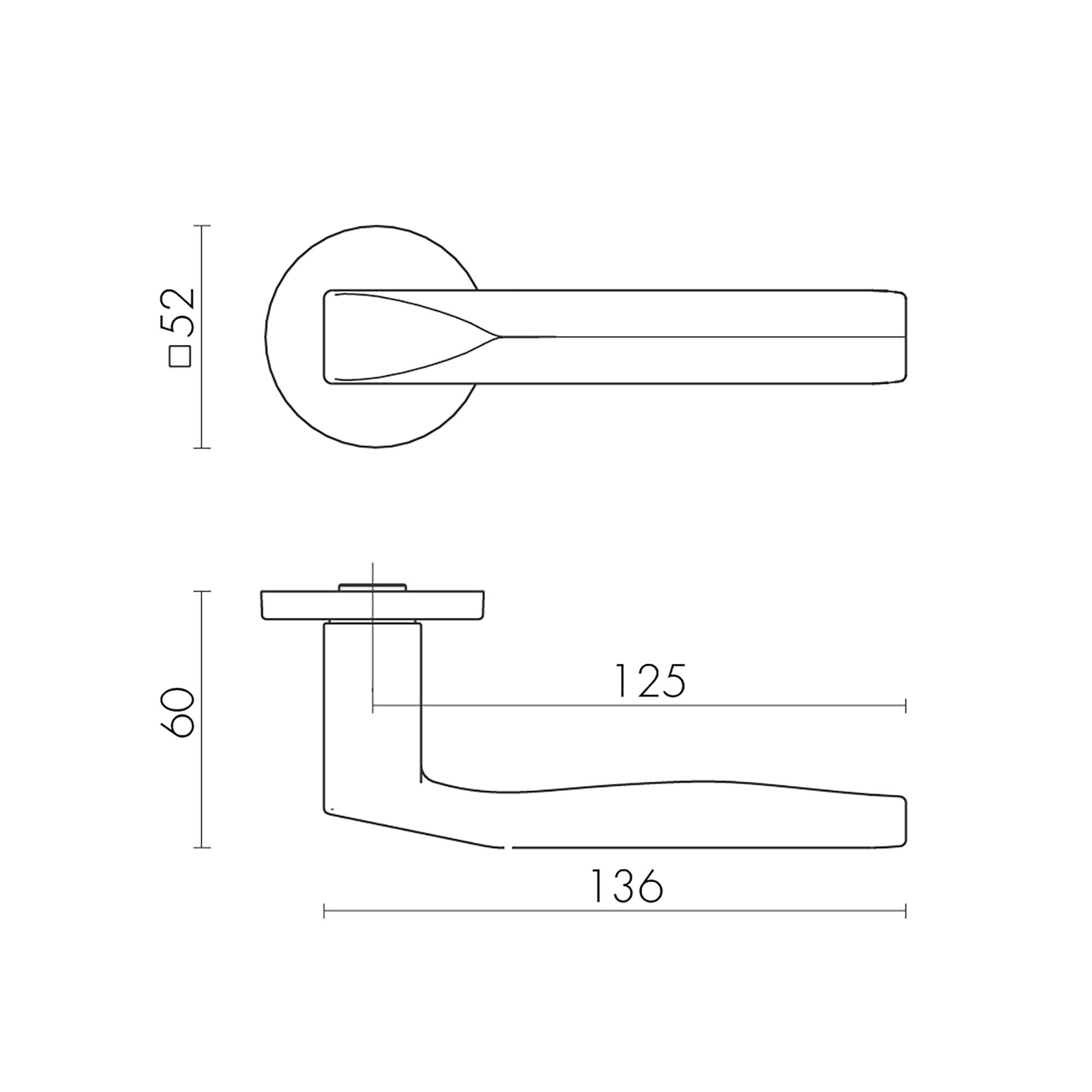 Ручка Fuaro (Фуаро) раздельная R.SLR52.PRIZMA BL-24 черный 