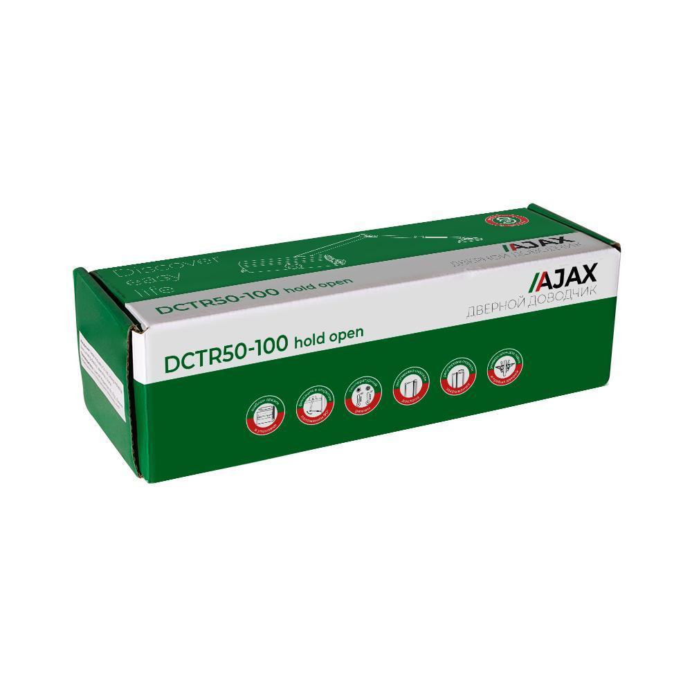 Доводчик Ajax (Аякс) дверной DCTR50-100 (TDR-100) 50-100кг WH белый 