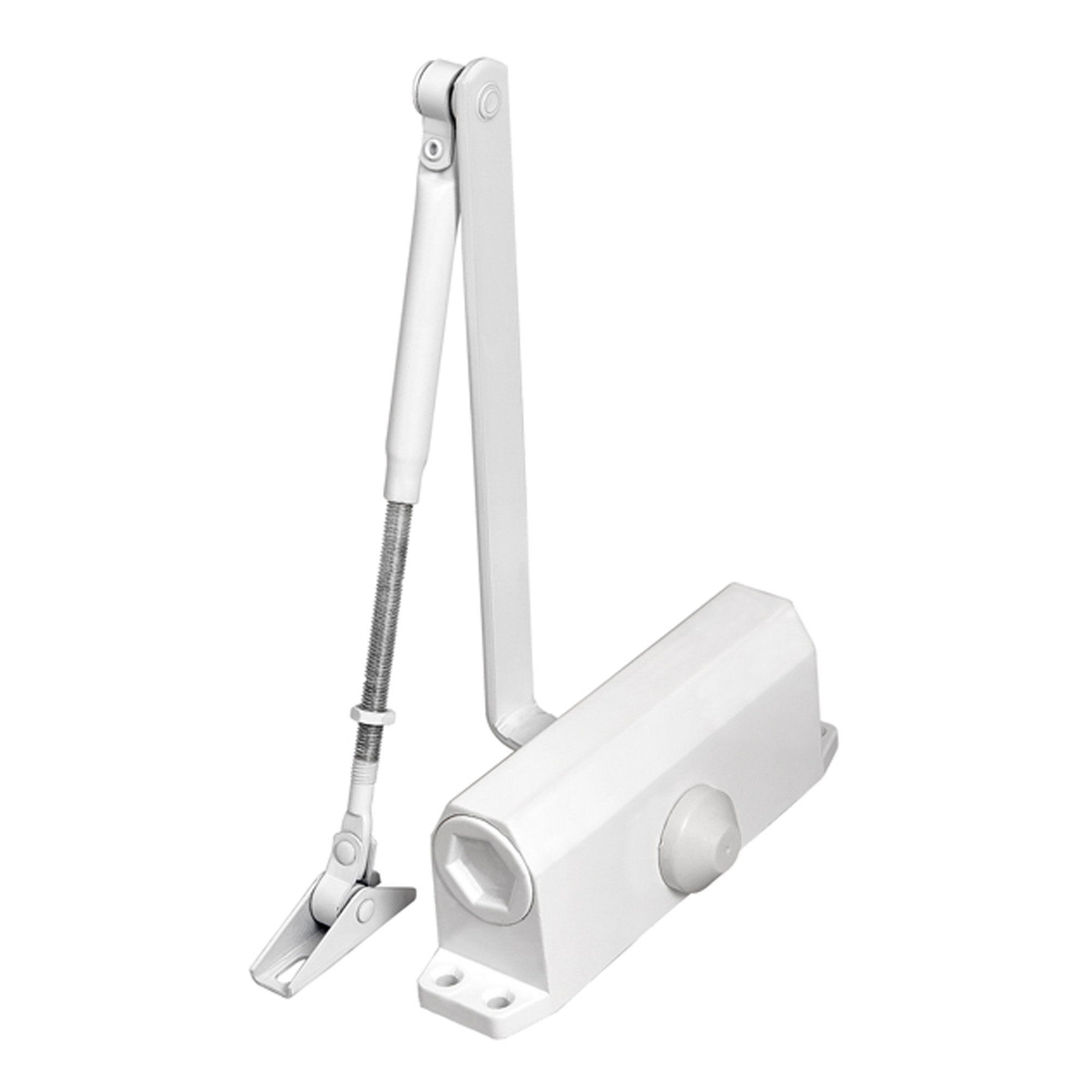 Доводчик Ajax (Аякс) дверной DCTR50-100 (TDR-100) 50-100кг WH белый 