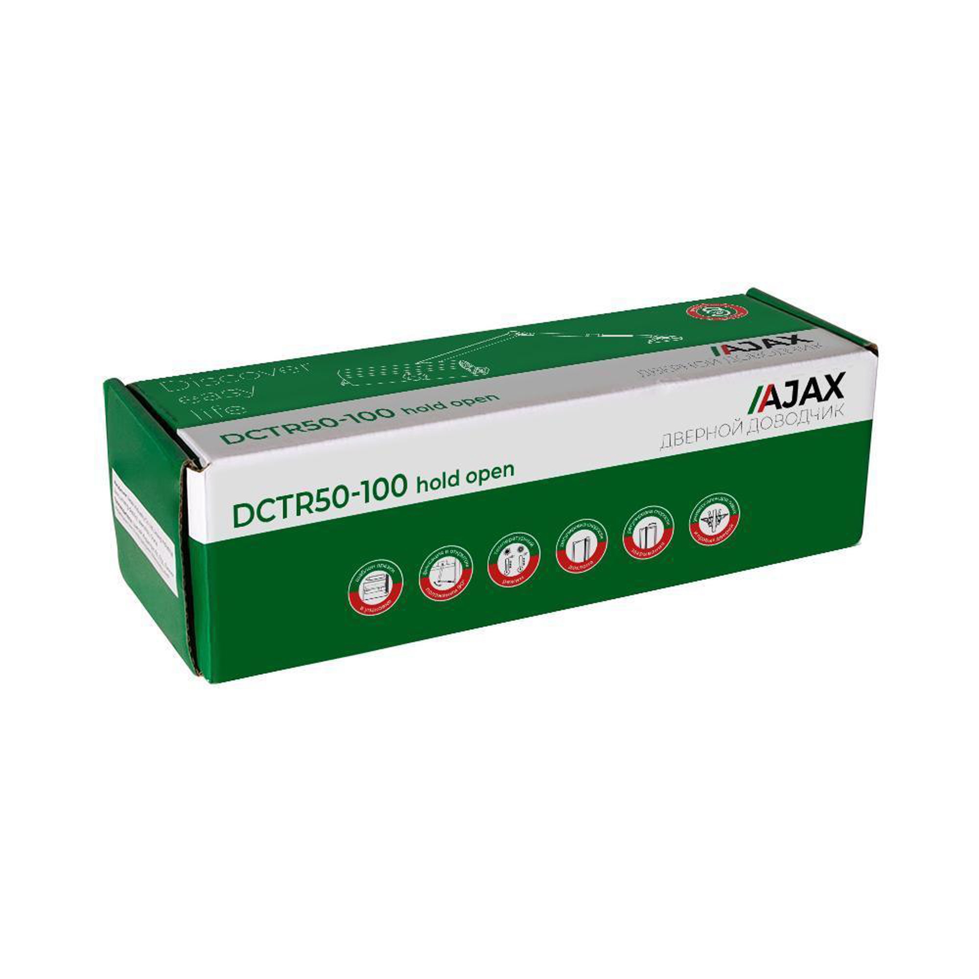 Доводчик Ajax (Аякс) дверной DCTR50-100 (TDR-100) 50-100кг WH белый 