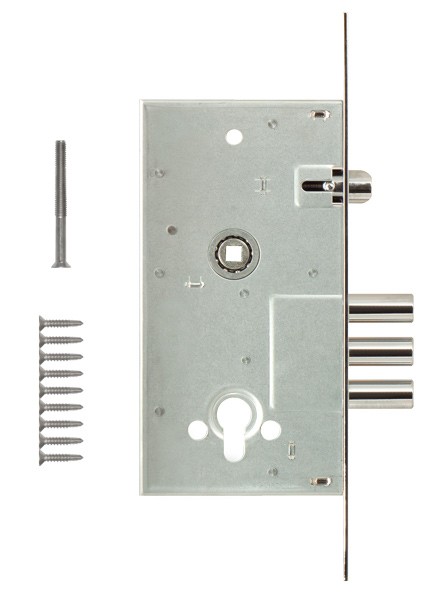 Корпус Kale kilit (Кале килит) врезного цилиндрового замка с защёлкой 252/R w/b (тех. комплектация) 