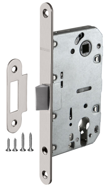 Корпус Fuaro (Фуаро) врезного замка c защёлкой PLASTP85C-50 (P85C-50) SN матовый никель 