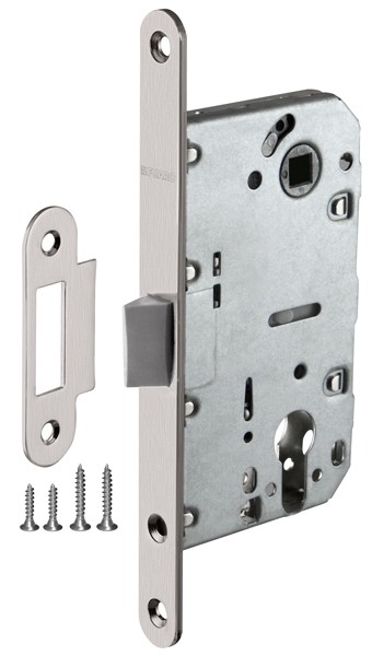 Корпус Fuaro (Фуаро) врезного замка c защёлкой PLASTP85C-50 (P85C-50) SN матовый никель 