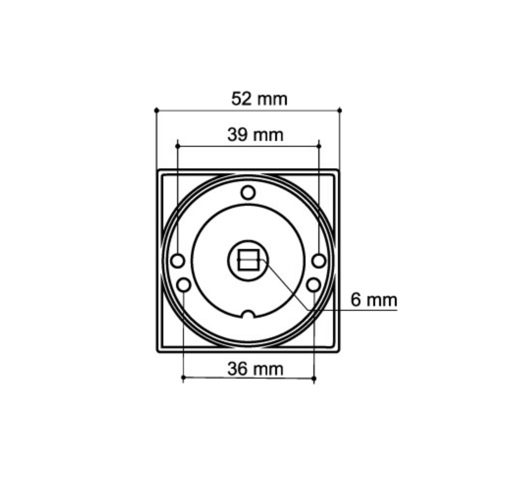 Ручка Armadillo (Армадилло) поворотная BK6.K.SQ52 (BK6/SQ) MWSC-33 итальянский тисненый 