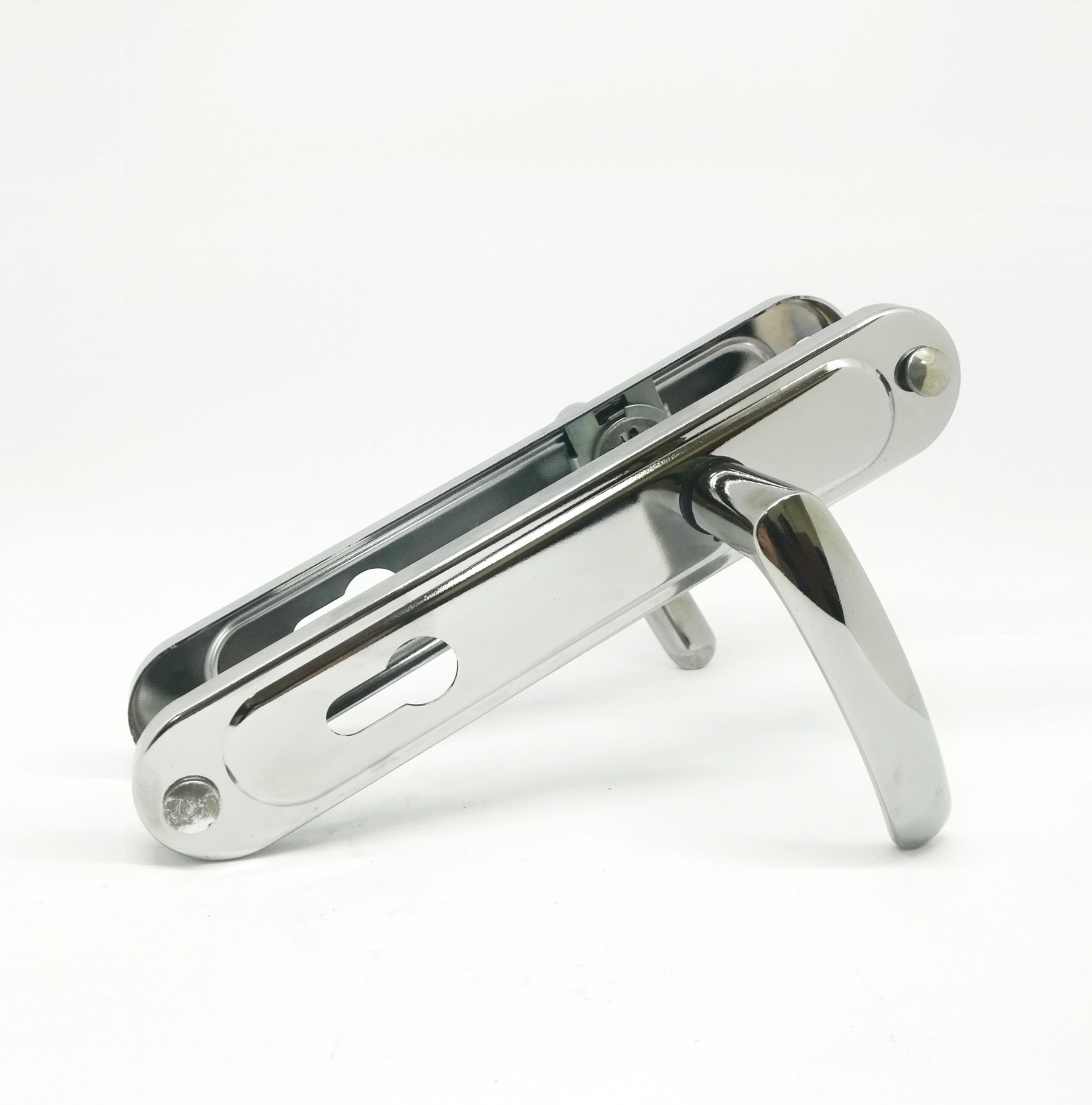 Ручка дверная Zenit (Зенит) на планке РФ1-85.02 (85 мм) хром 