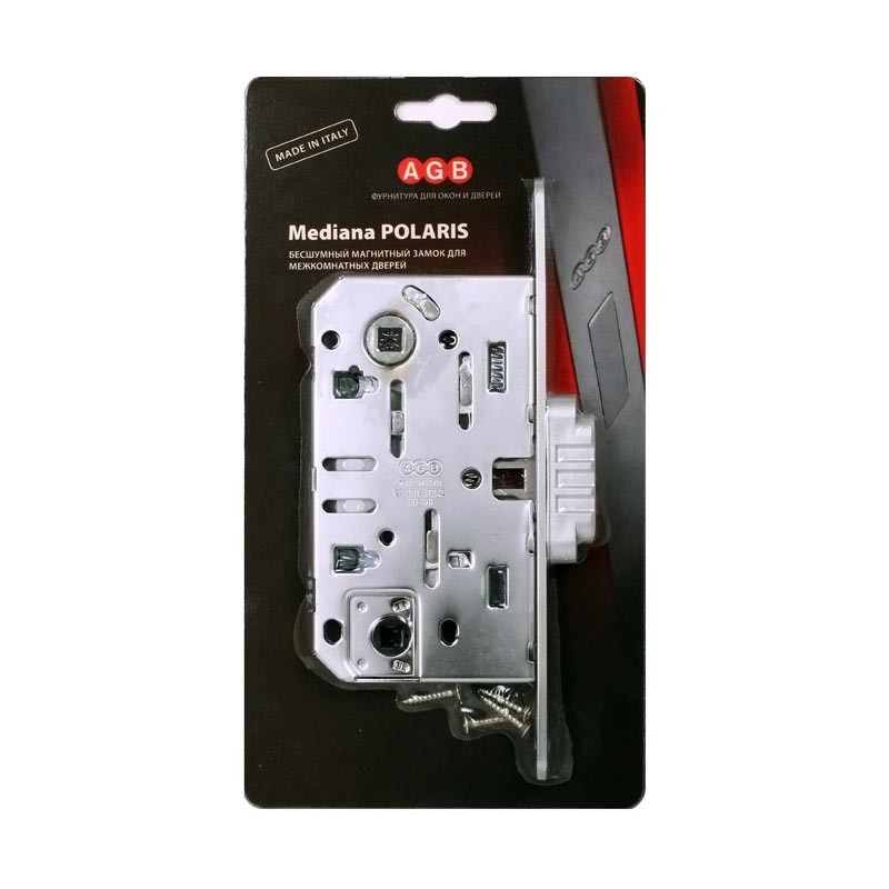 B06102.50.34.567 AGB (АГБ) Защелка врезная WC (мат. хр.) с отв. пл. B02402.05.34 MEDIANA POLARIS B06102.50.34.567 AGB (АГБ) Защелка врезная WC (мат. хр.) с отв. пл. B02402.05.34 MEDIANA POLARIS