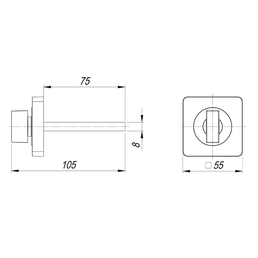 Ручка Armadillo (Армадилло) поворотная BKW8.K.SQ52 (BKW8/SQ) MWSC-33 итальянский тисненый 