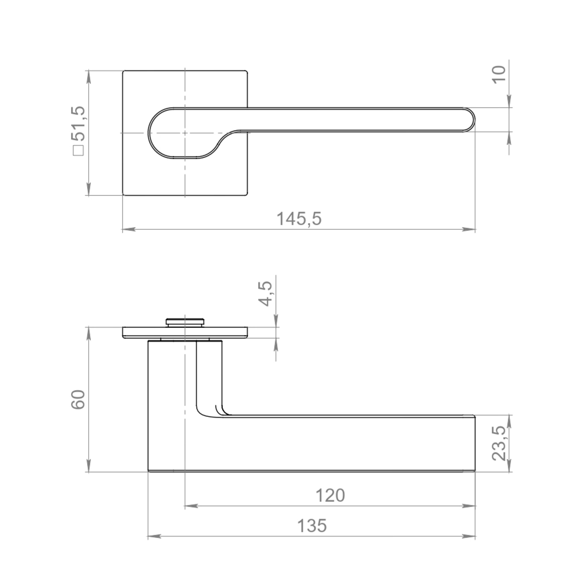 Ручка Armadillo (Армадилло) раздельная K.YM.COTTA BL-26 черный 
