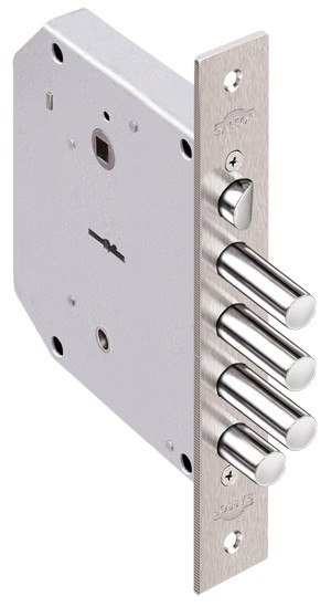 Замок Elbor (Эльбор) врезной сувальдный с задвижкой и защёлкой Базальт 1.05.41, 5 кл. /02646/ 