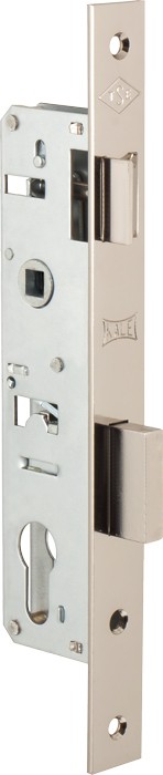 Корпус Kale kilit (Кале килит) узкопрофильного замка с защёлкой 153 (35 mm) w/b (никель) 