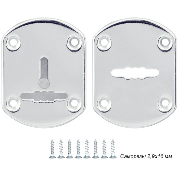 Декоративная Punto (Пунто) накладка ESC021-SS (нержавейка) на сув. замок (1 пара) 