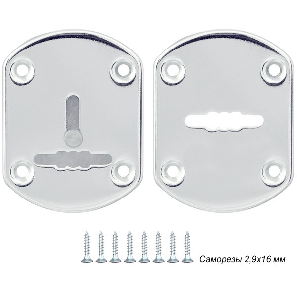 Декоративная Punto (Пунто) накладка ESC021-SS (нержавейка) на сув. замок (1 пара) 