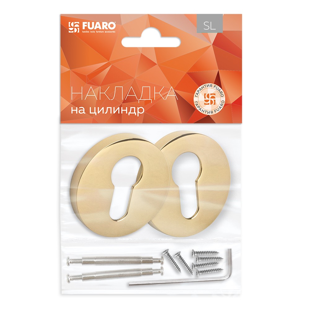Накладка Fuaro (Фуаро) на цилиндр ET.R.SLR52 GOLD-24 золото-24 Накладка Fuaro (Фуаро) на цилиндр ET.R.SLR52 GOLD-24 золото-24