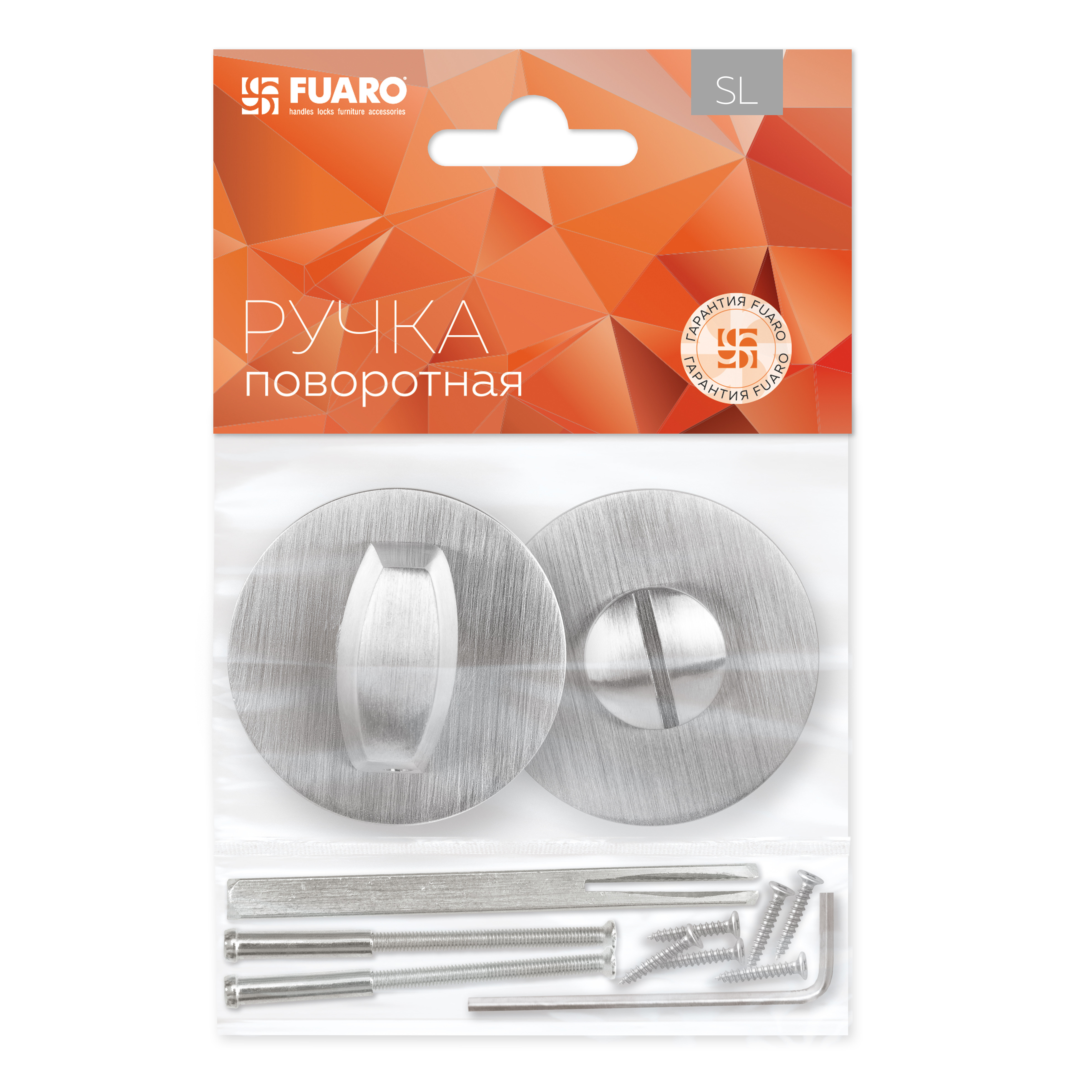 Ручка Fuaro (Фуаро) поворотная BK6.R.SLR52 (BK6 SLR) SSC-16 сатинированный хром 