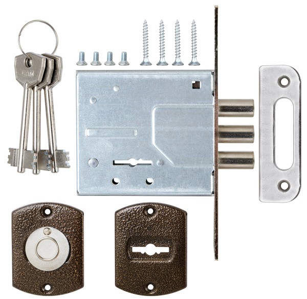 Замок Sam (Сам) врезной сувальдный ЗВ8-6/13, 3 кл. /80600/ Замок Sam (Сам) врезной сувальдный ЗВ8-6/13, 3 кл. /80600/