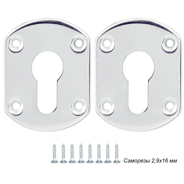 Декоративная Punto (Пунто) накладка ESC031-SS (нержавейка) на цилиндр (1 пара) 