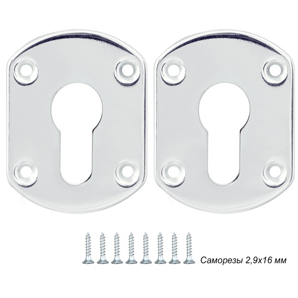 Декоративная Punto (Пунто) накладка ESC031-SS (нержавейка) на цилиндр (1 пара) 