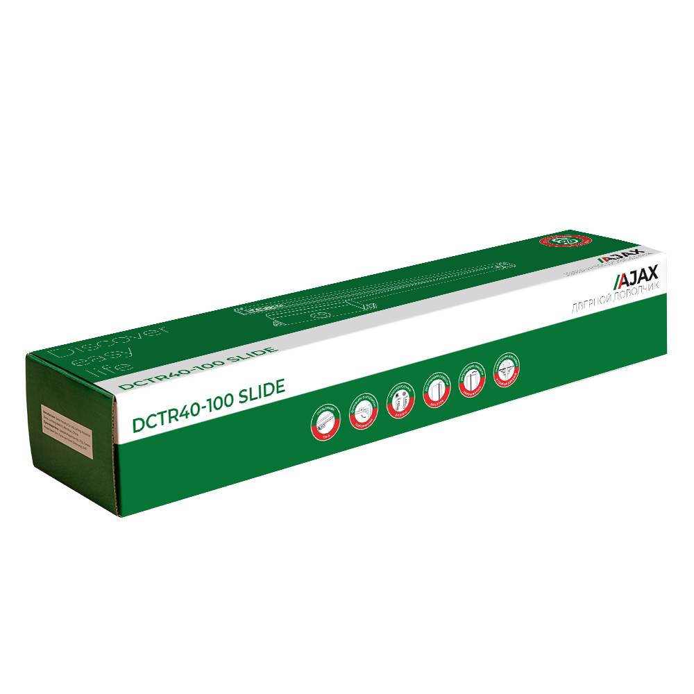 Доводчик Ajax (Аякс) дверной DCTR40-100 slide WH белый 