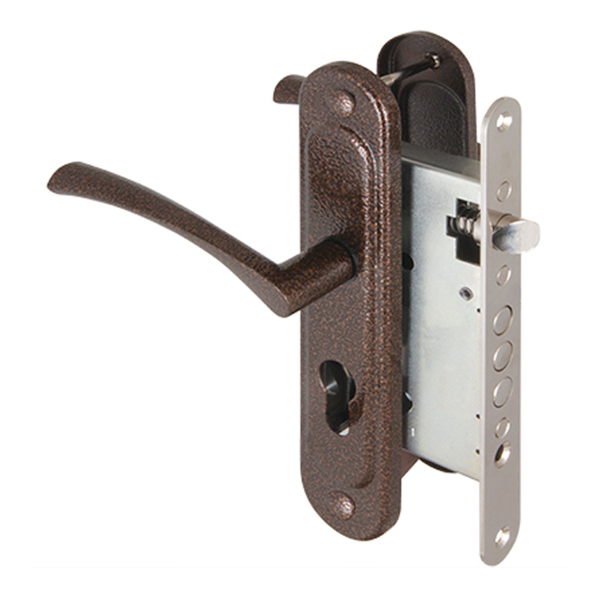 Корпус Ajax (Аякс) врезного замка с ручками на планке KIT А5-3155/3 W/B 