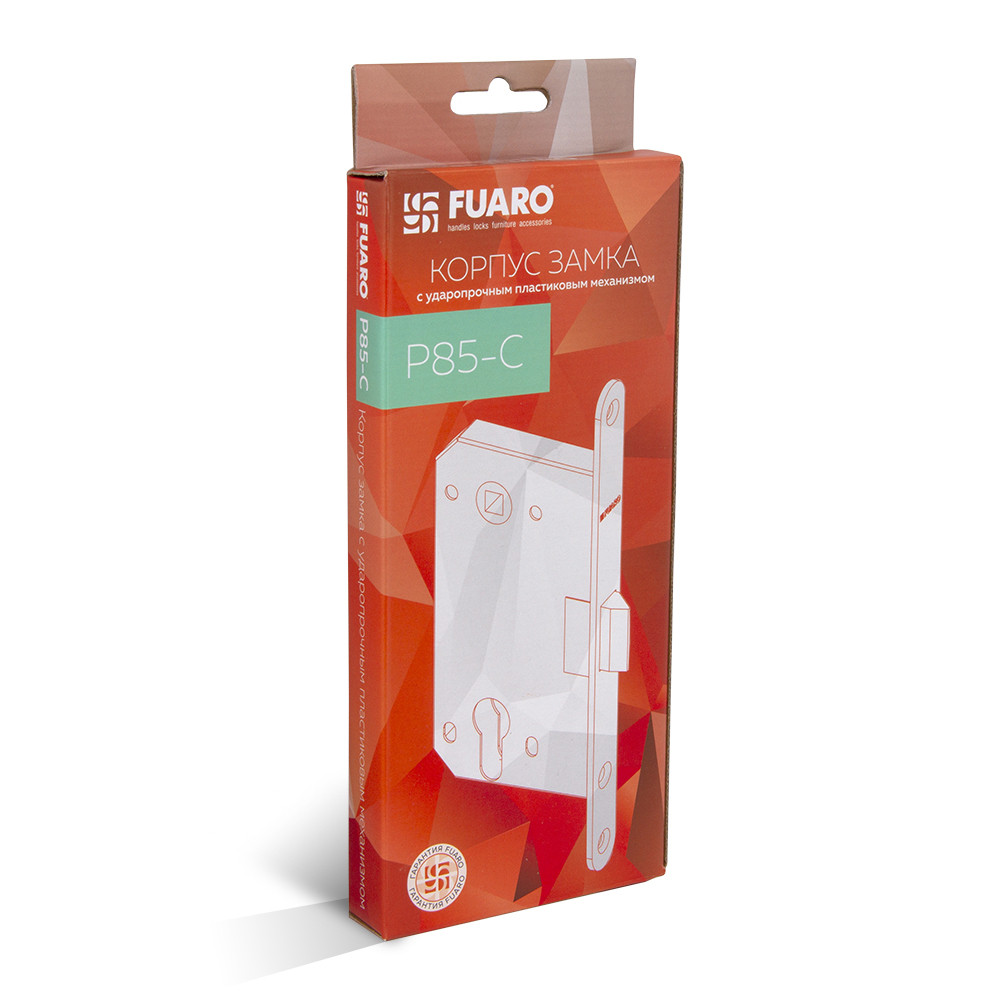Корпус Fuaro (Фуаро) врезного замка c защёлкой PLASTP85C-50 (P85C-50) GR графит 