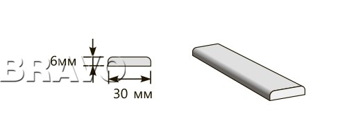 Притворная планка 2000*30*6 