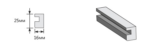 Опорный элемент МДФ 2070*25*16 Опорный элемент МДФ 2070*25*16