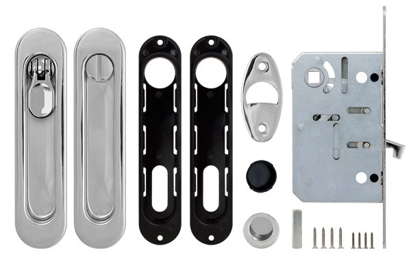 Набор Armadillo (Армадилло) для раздвижных дверей SH.LD152.KIT011-BK (SH011-BK) СP-8 хром 